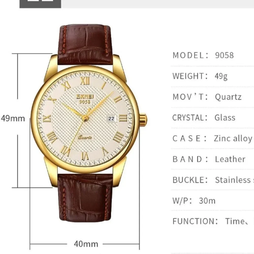 Men’s Quartz Leather banded Watch